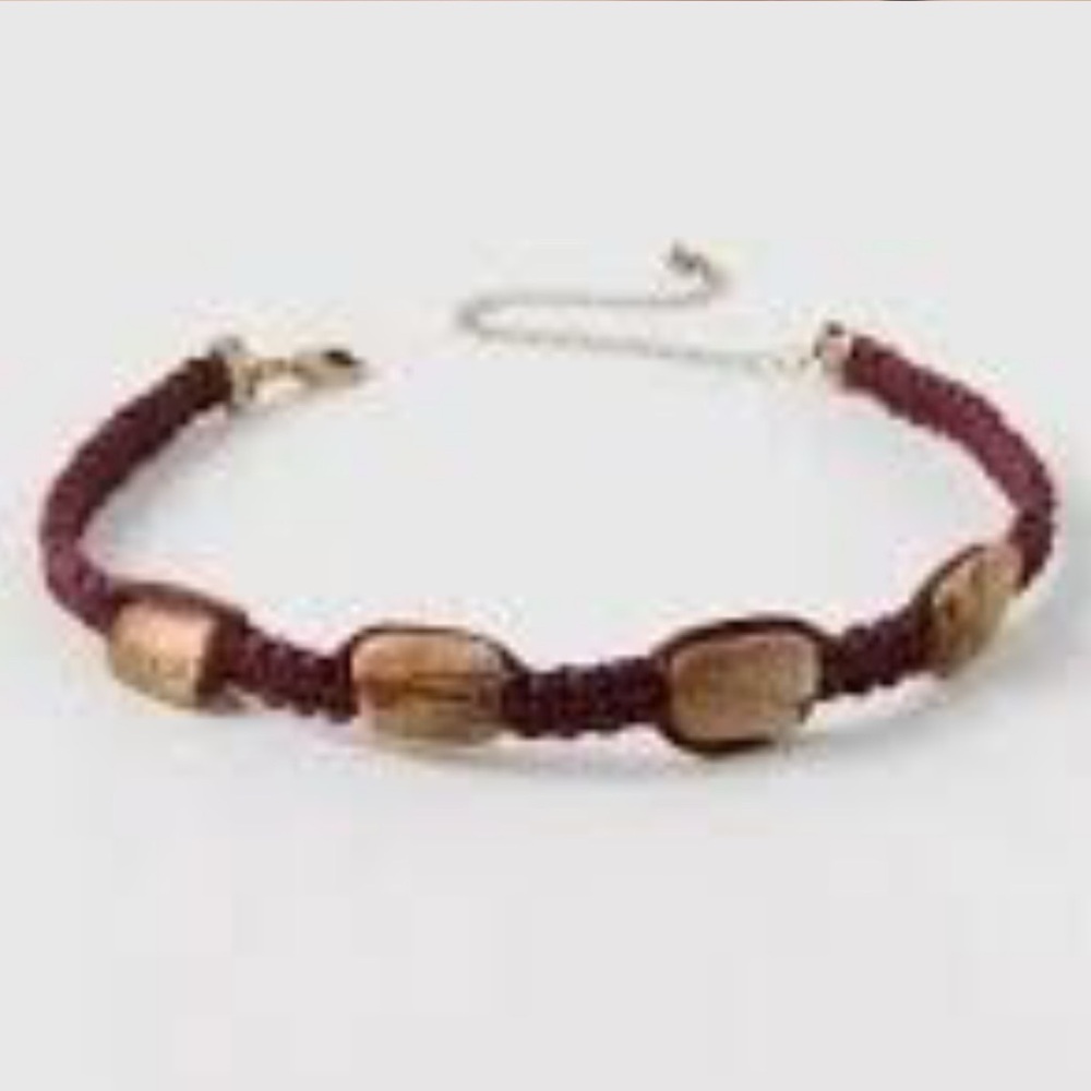 Free People Brown Bohemian Beaded Necklace - Picture 2 of 2
